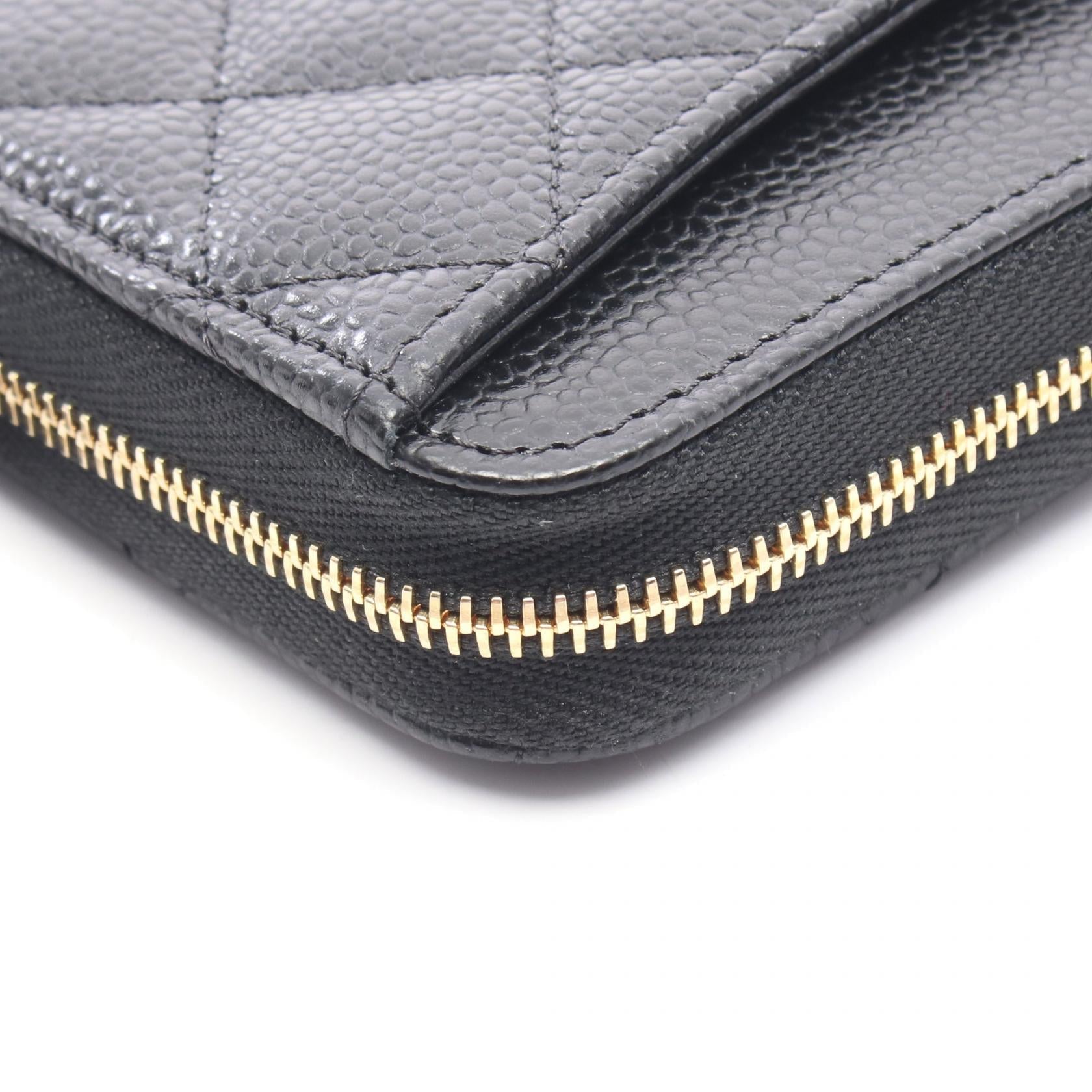 シャネル クラシックロングジップウォレット レザー長財布
