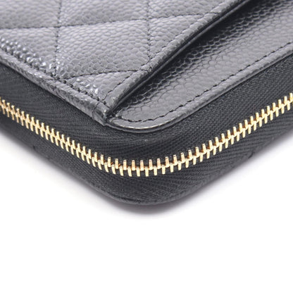 シャネル クラシックロングジップウォレット レザー長財布