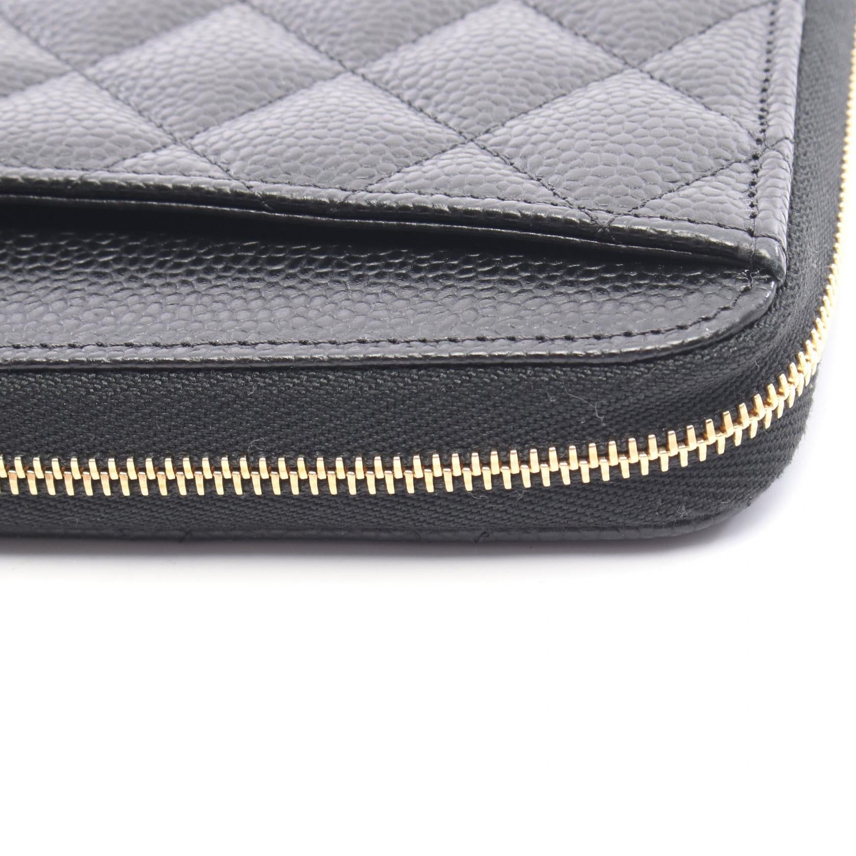シャネル クラシックロングジップウォレット レザー長財布
