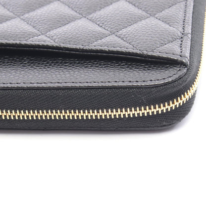 シャネル クラシックロングジップウォレット レザー長財布