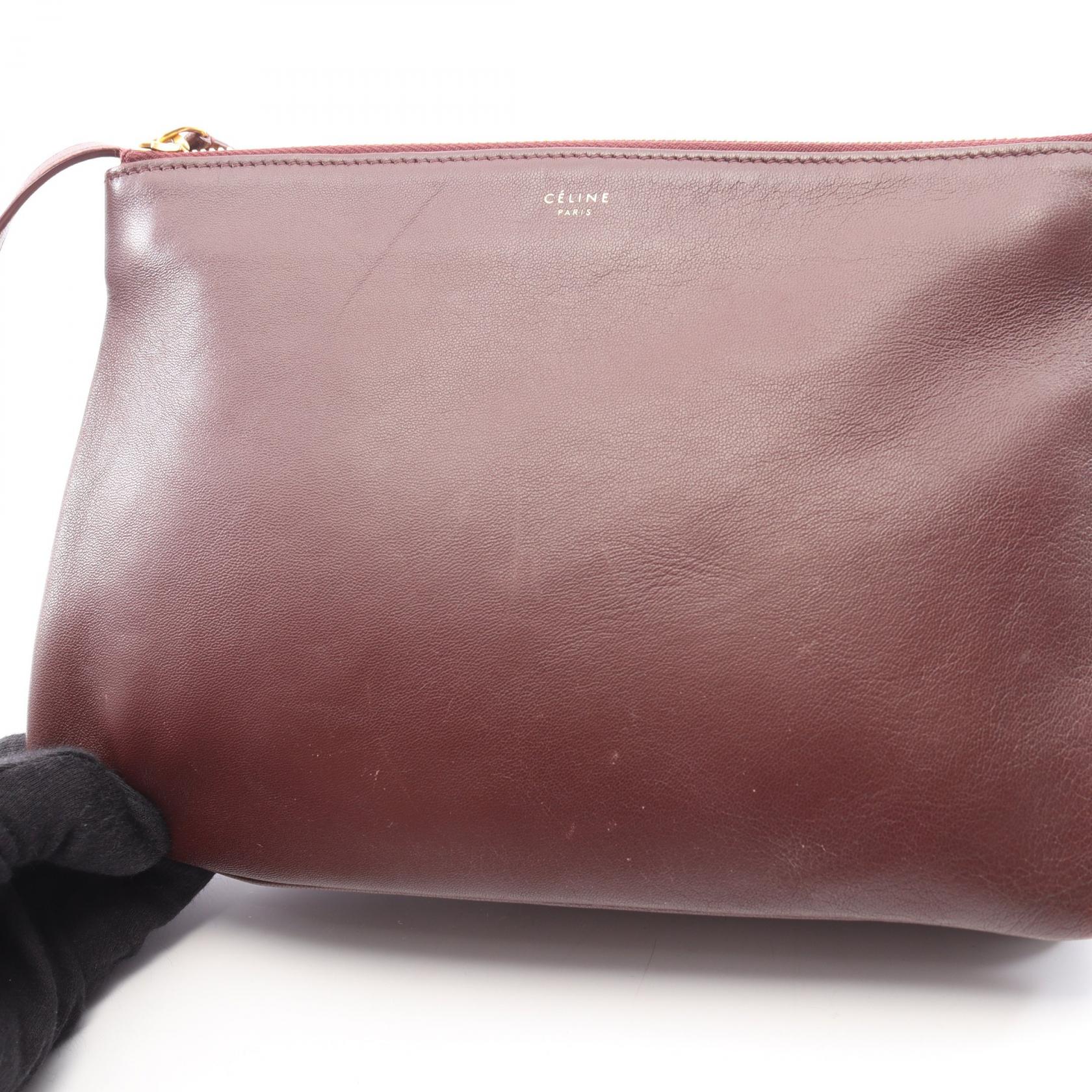 セリーヌ TRIO LARGE レザーショルダーバッグ