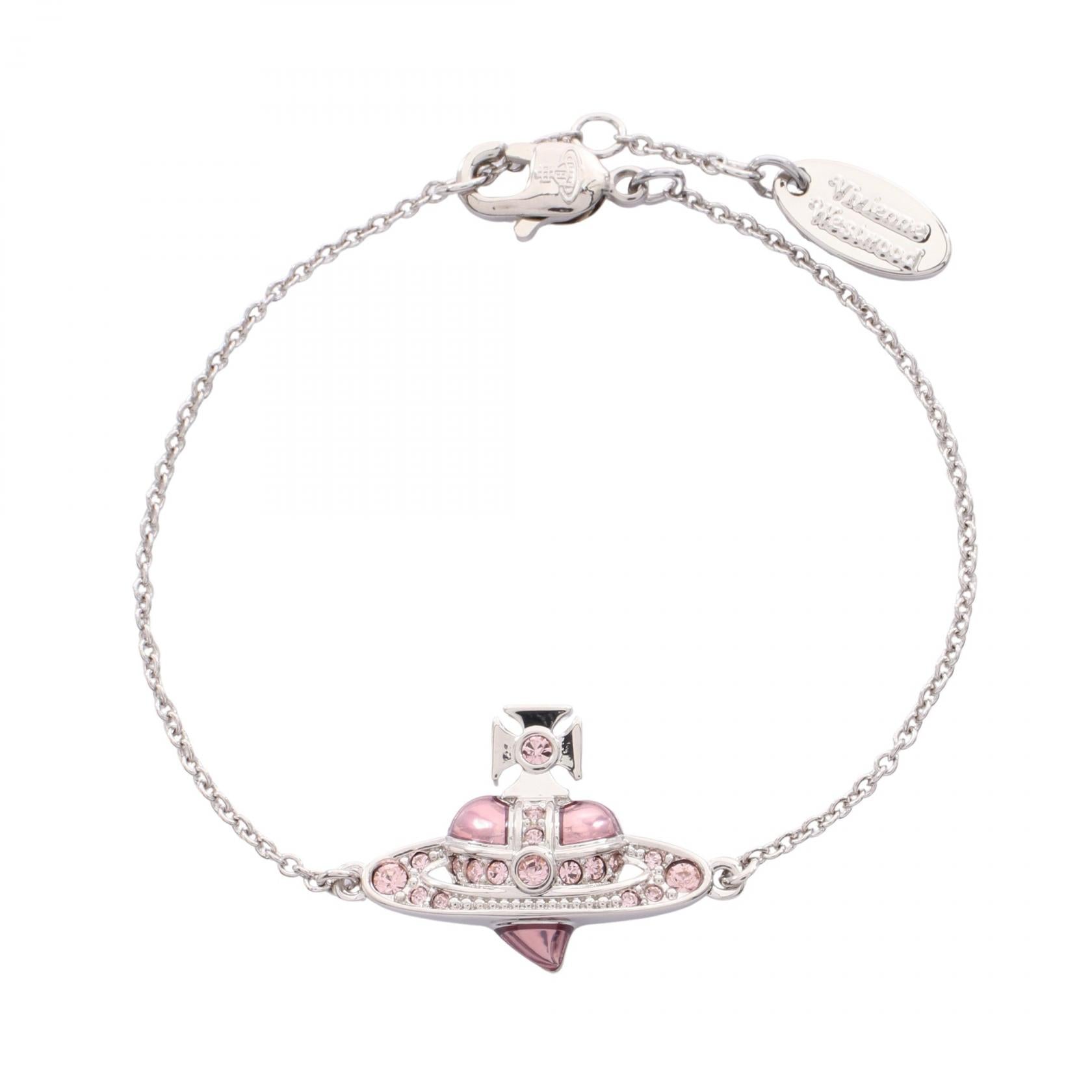 ヴィヴィアンウエストウッド NEW DIAMANTE HEART ステンレススチール ブレスレット