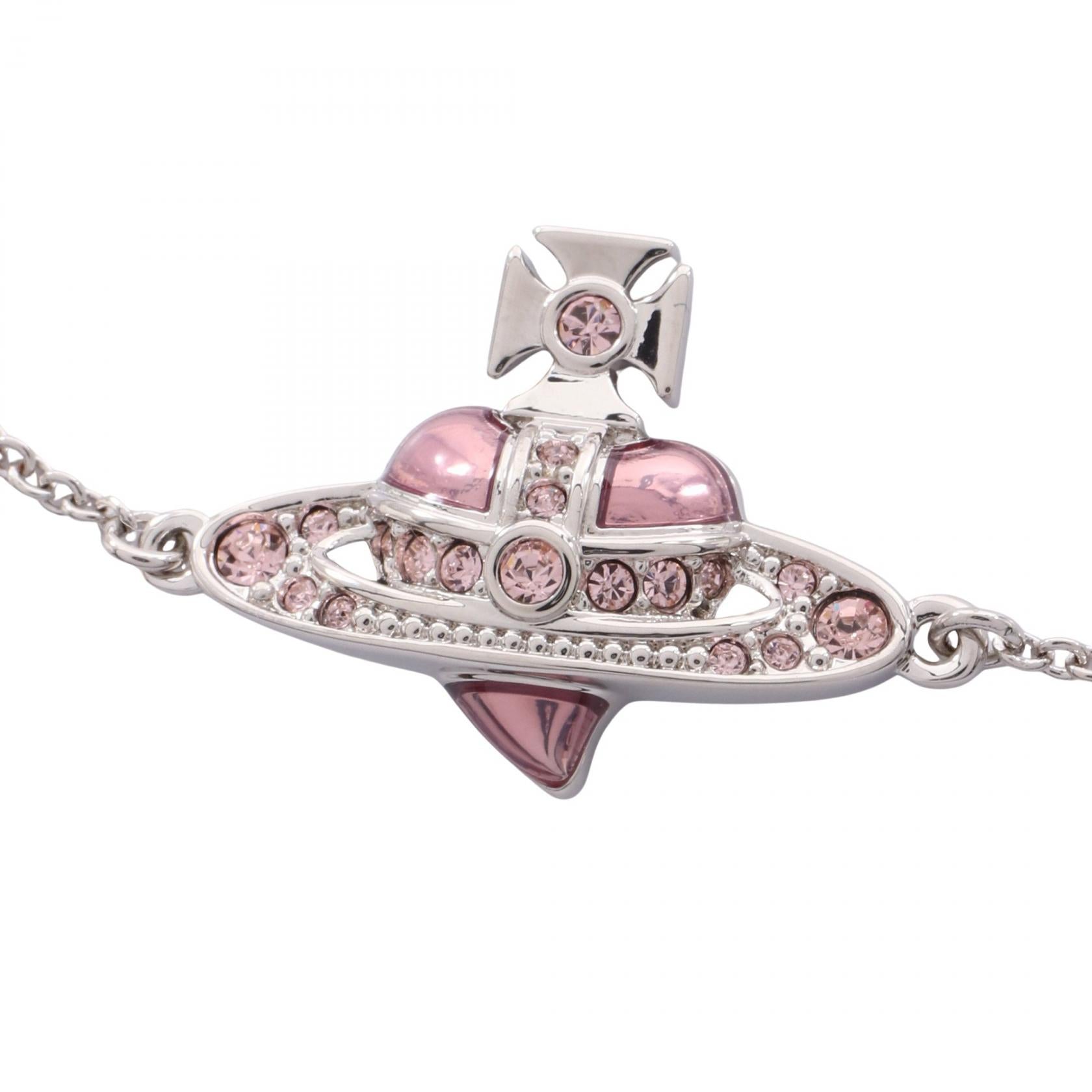ヴィヴィアンウエストウッド NEW DIAMANTE HEART ステンレススチール ブレスレット