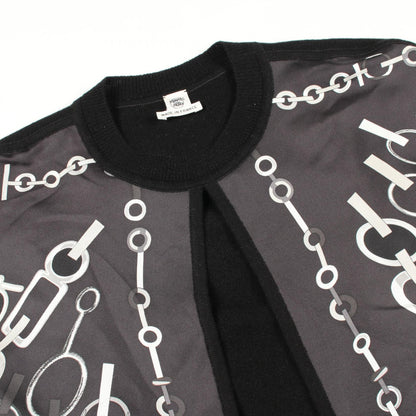 エルメス DO RE BOUCLES ツイルレーヌ シルクカシミヤワンピース36