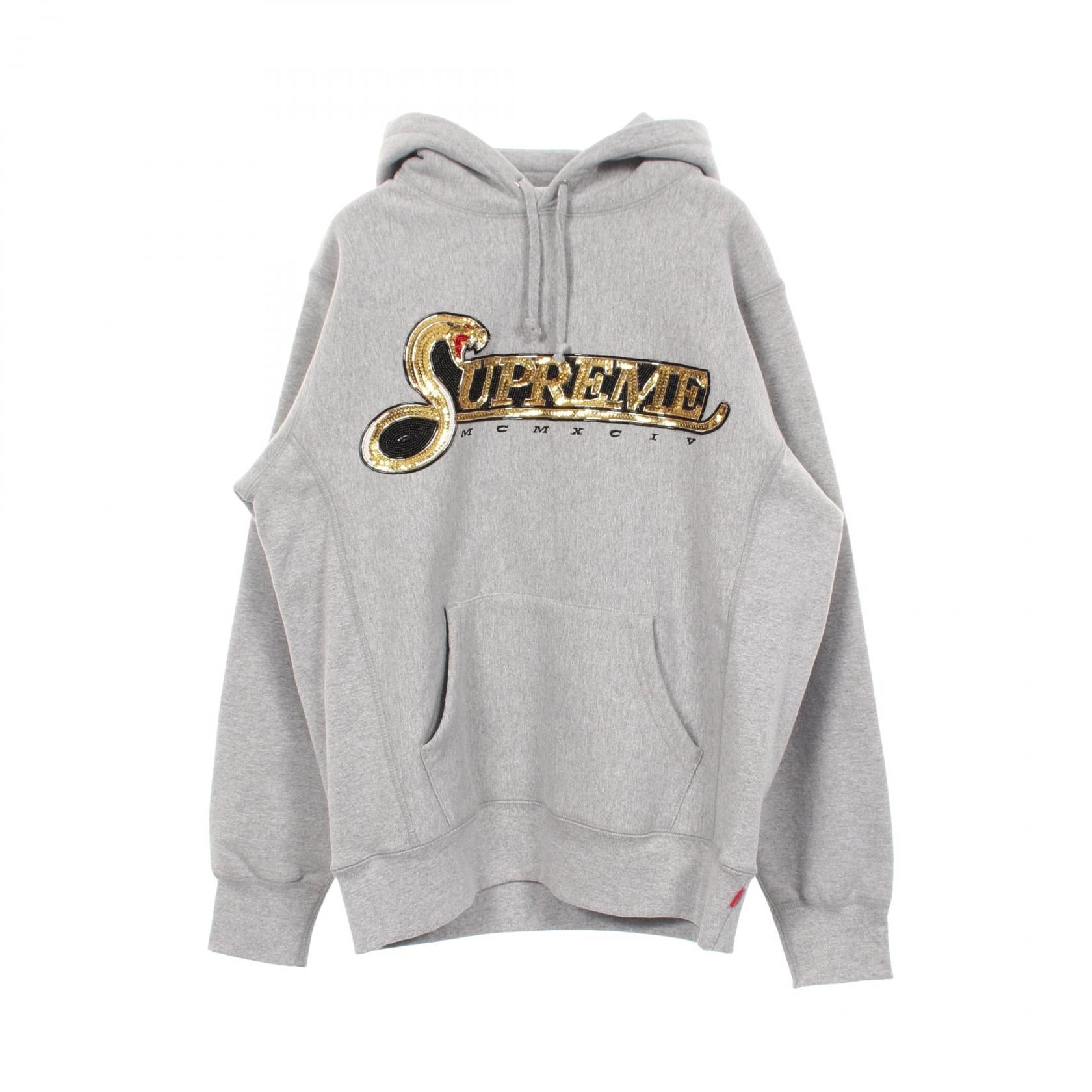 シュプリーム SEQUIN VIPER HOODED コットンパーカー