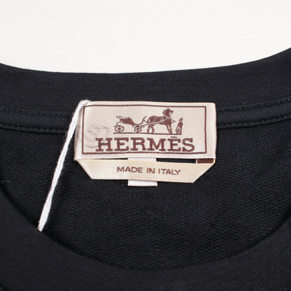 エルメス レザーパッチ コットン半袖Tシャツ