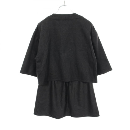 セリーヌ カシミヤノーカラーセットアップ