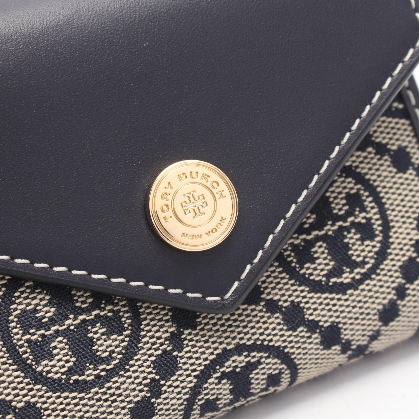 トリーバーチ Tモノグラム レザー三つ折り財布
