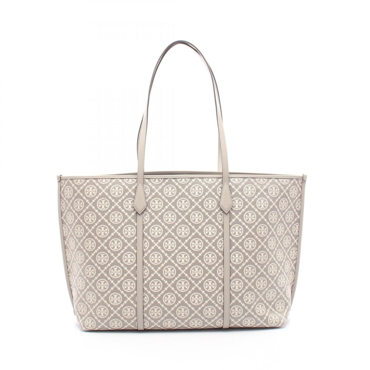 トリーバーチ PERRY T MONOGRAM キャンバスレザートートバッグ