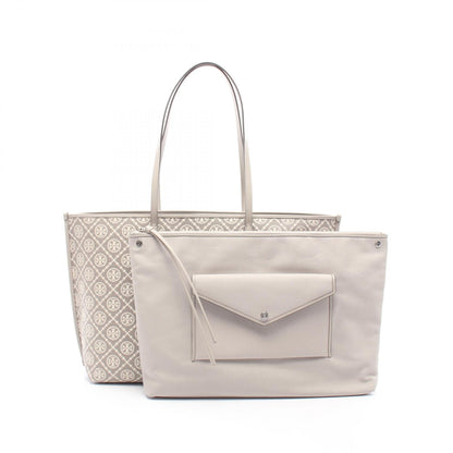 トリーバーチ PERRY T MONOGRAM キャンバスレザートートバッグ