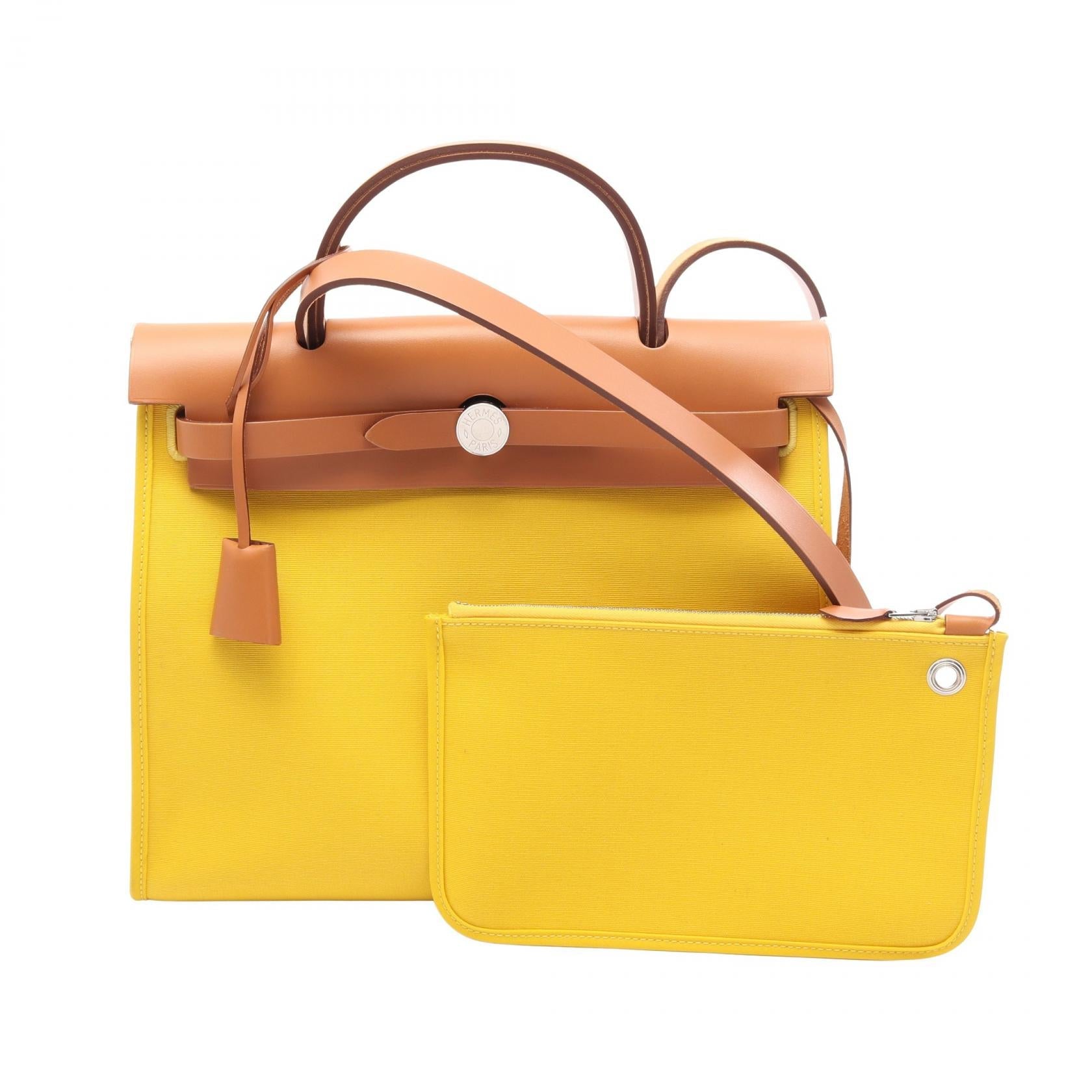 エルメス エールバッグジップPM トワルオフィシエ ヴァッシュハンター 2WAYハンドバッグ