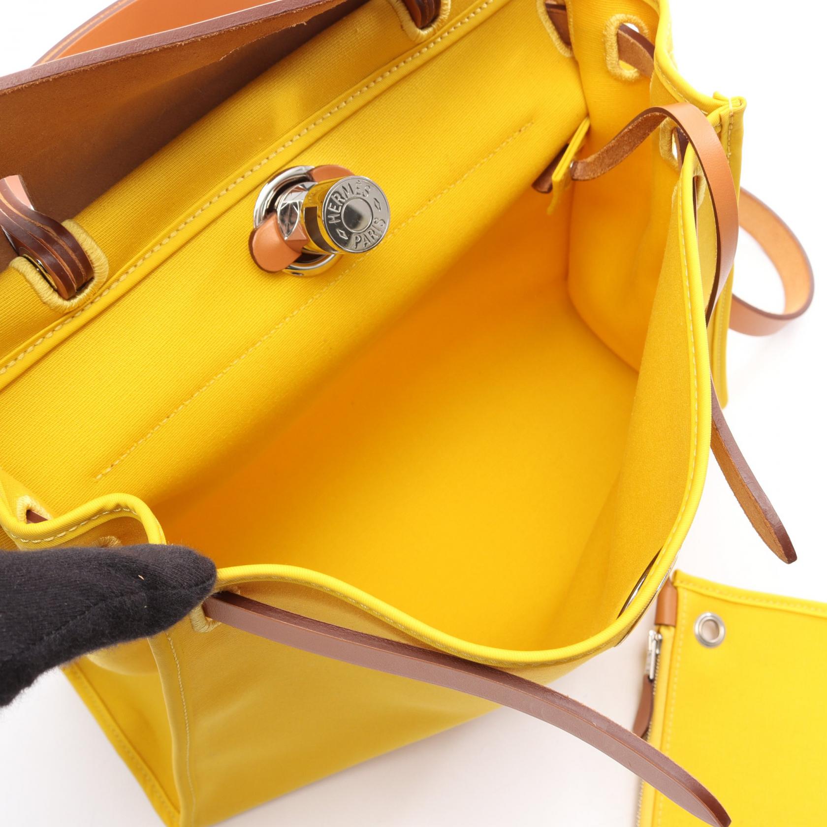 エルメス エールバッグジップPM トワルオフィシエ ヴァッシュハンター 2WAYハンドバッグ