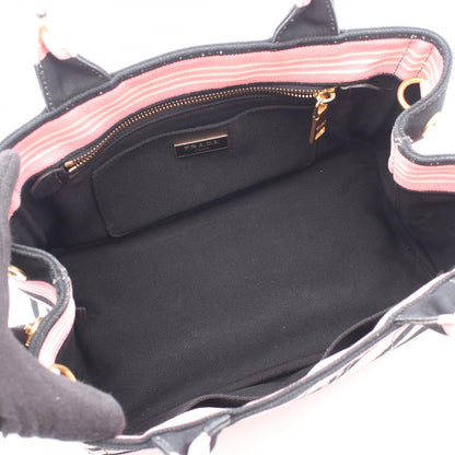 プラダ CANAPA RIGHE キャンバストートバッグ