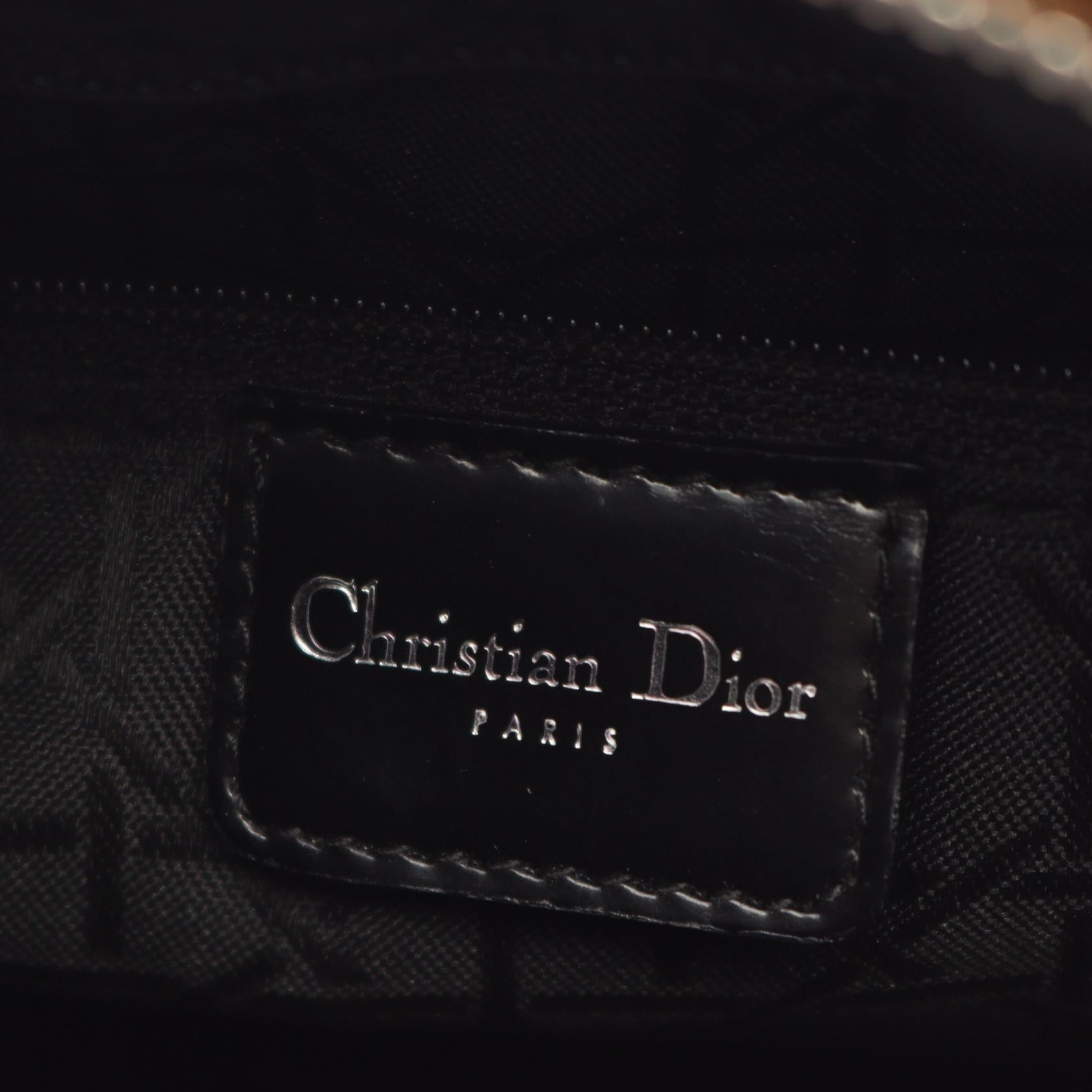 ディオール LADY DIOR レオパード キャンバス2wayハンドバッグ
