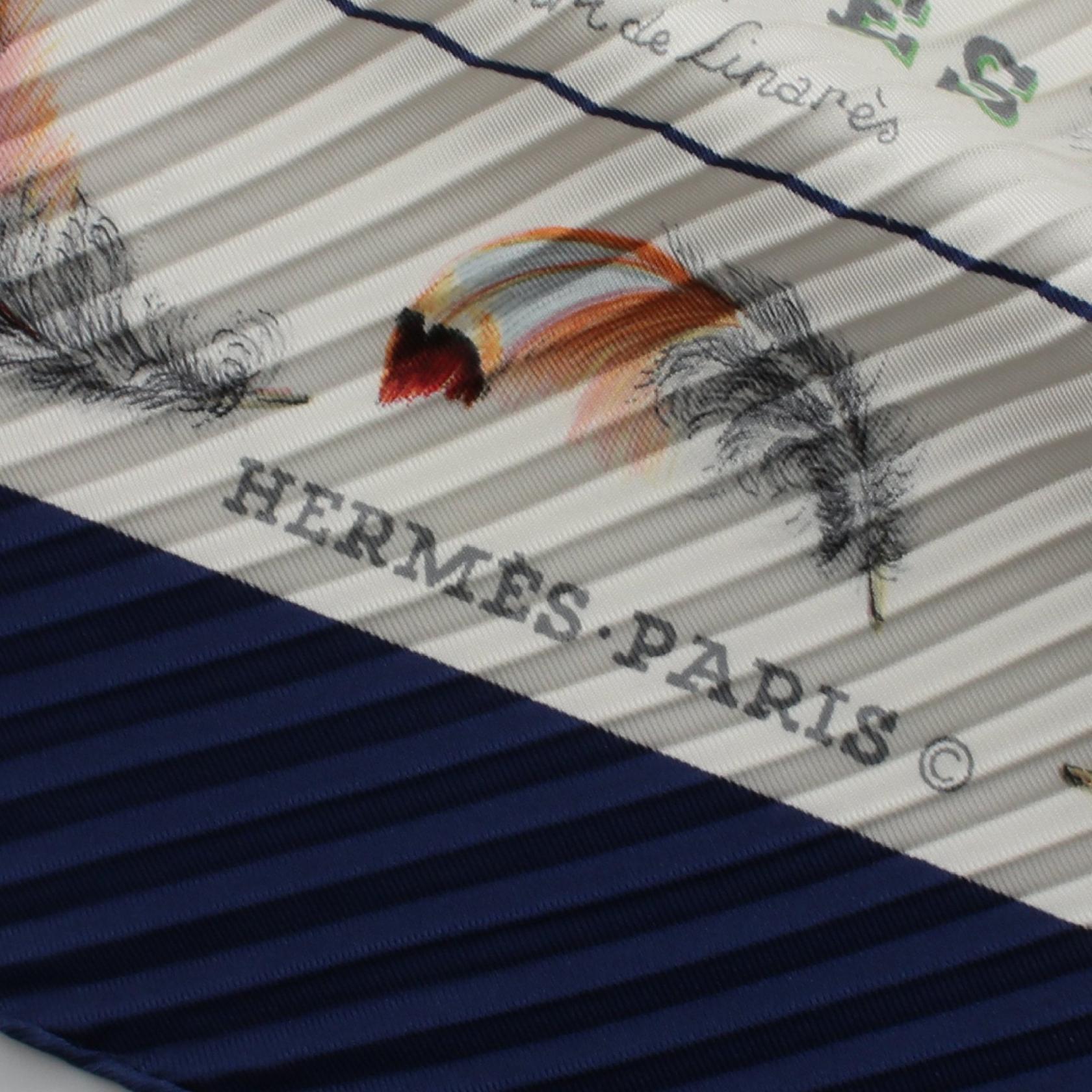 エルメス カレプリセ PLUMES シルクスカーフ