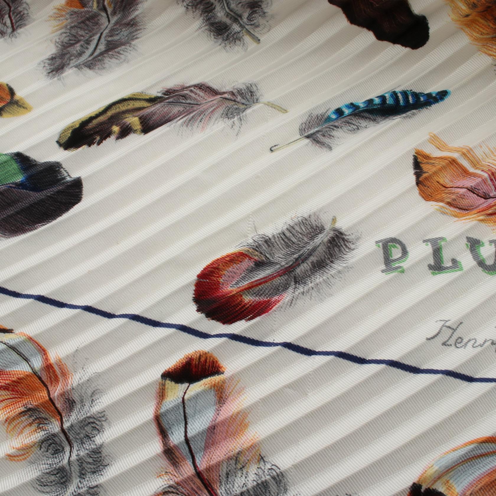 エルメス カレプリセ PLUMES シルクスカーフ