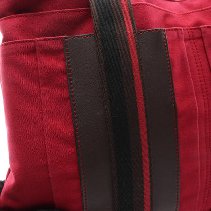 エルメス トロカホリゾンタルMM キャンバス レザー トートバッグ
