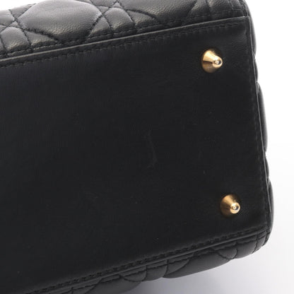 ディオール LADY DIOR レザー ハンドバッグ
