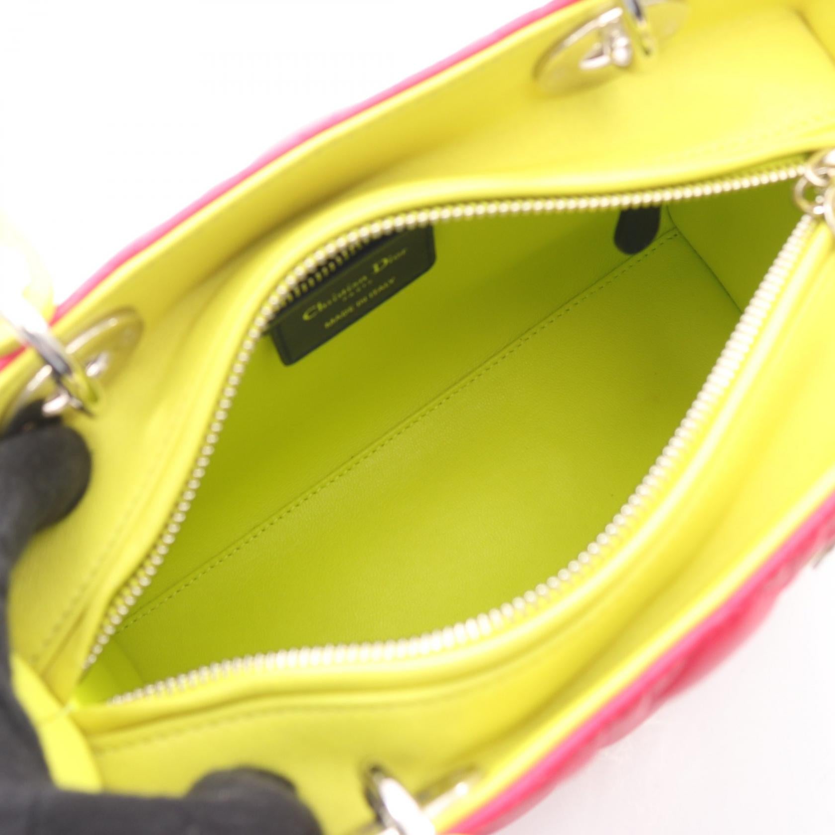 ディオール LADY DIOR ラムスキン ハンドバッグ