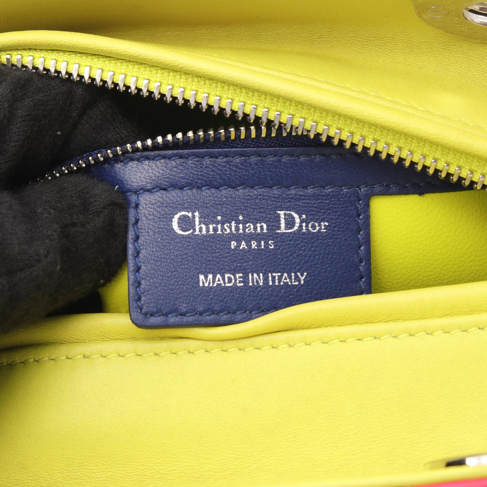 ディオール LADY DIOR ラムスキン ハンドバッグ