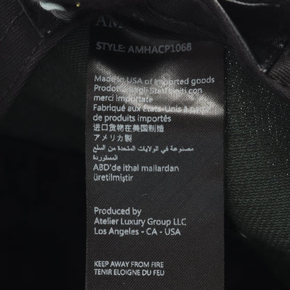 アミリ TWO TONE HAT レザ―コットン帽子