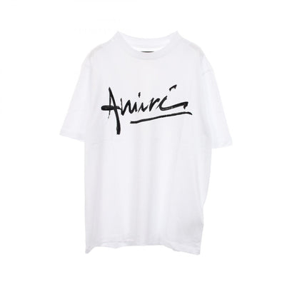 アミリ Script コットン 半袖Tシャツ