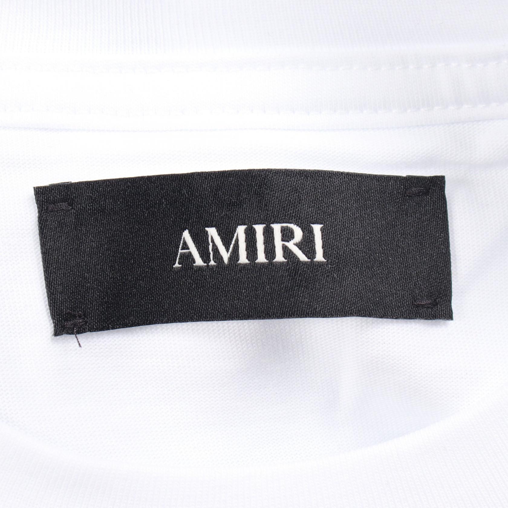 アミリ Script コットン 半袖Tシャツ