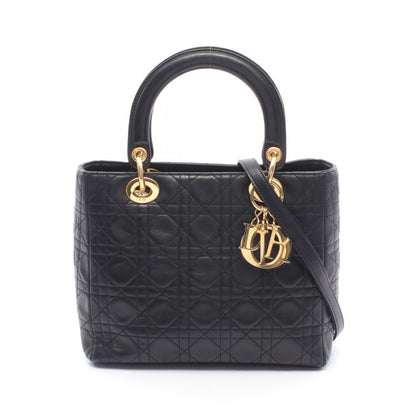 ディオール LADY DIOR レザーハンドバッグ