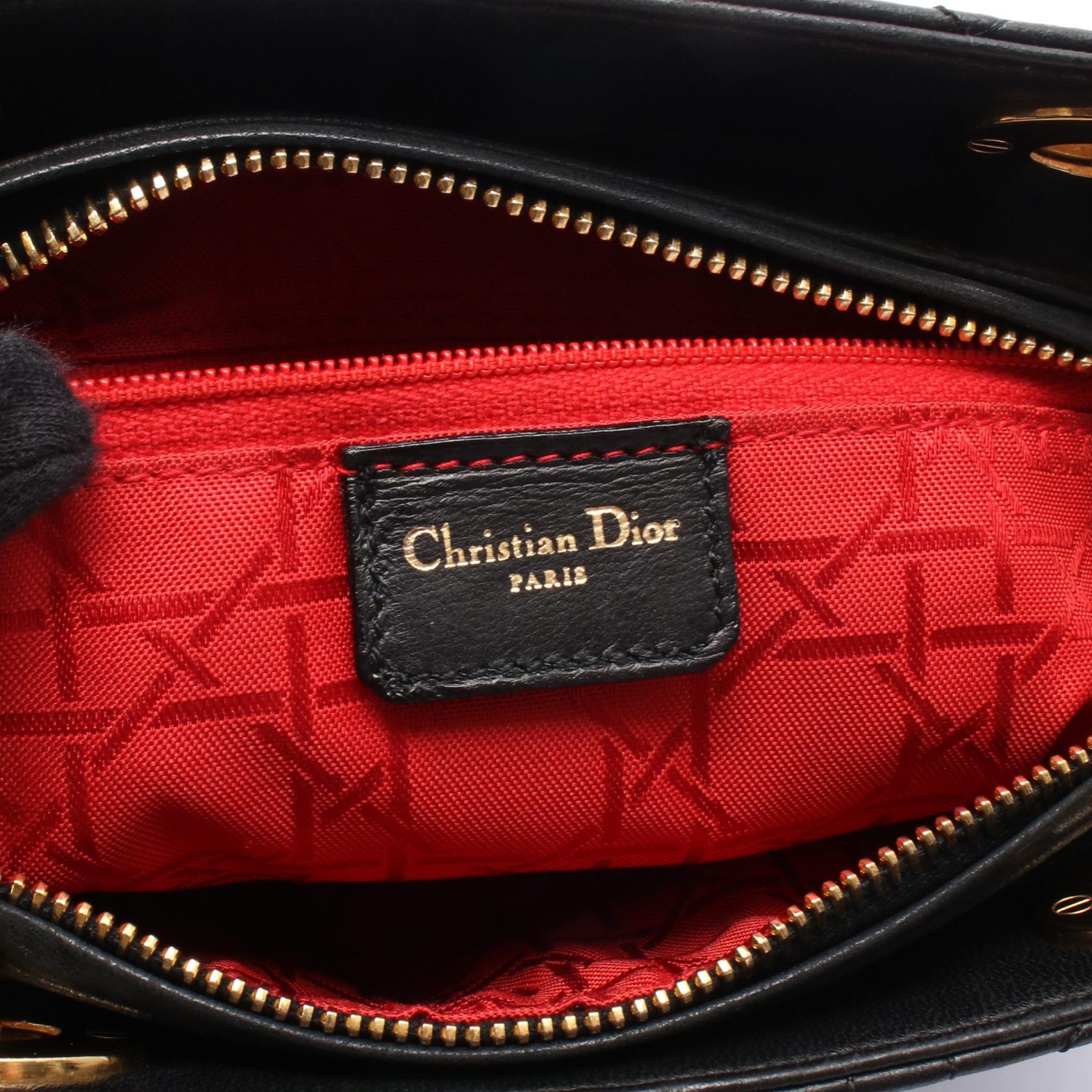 ディオール LADY DIOR レザーハンドバッグ