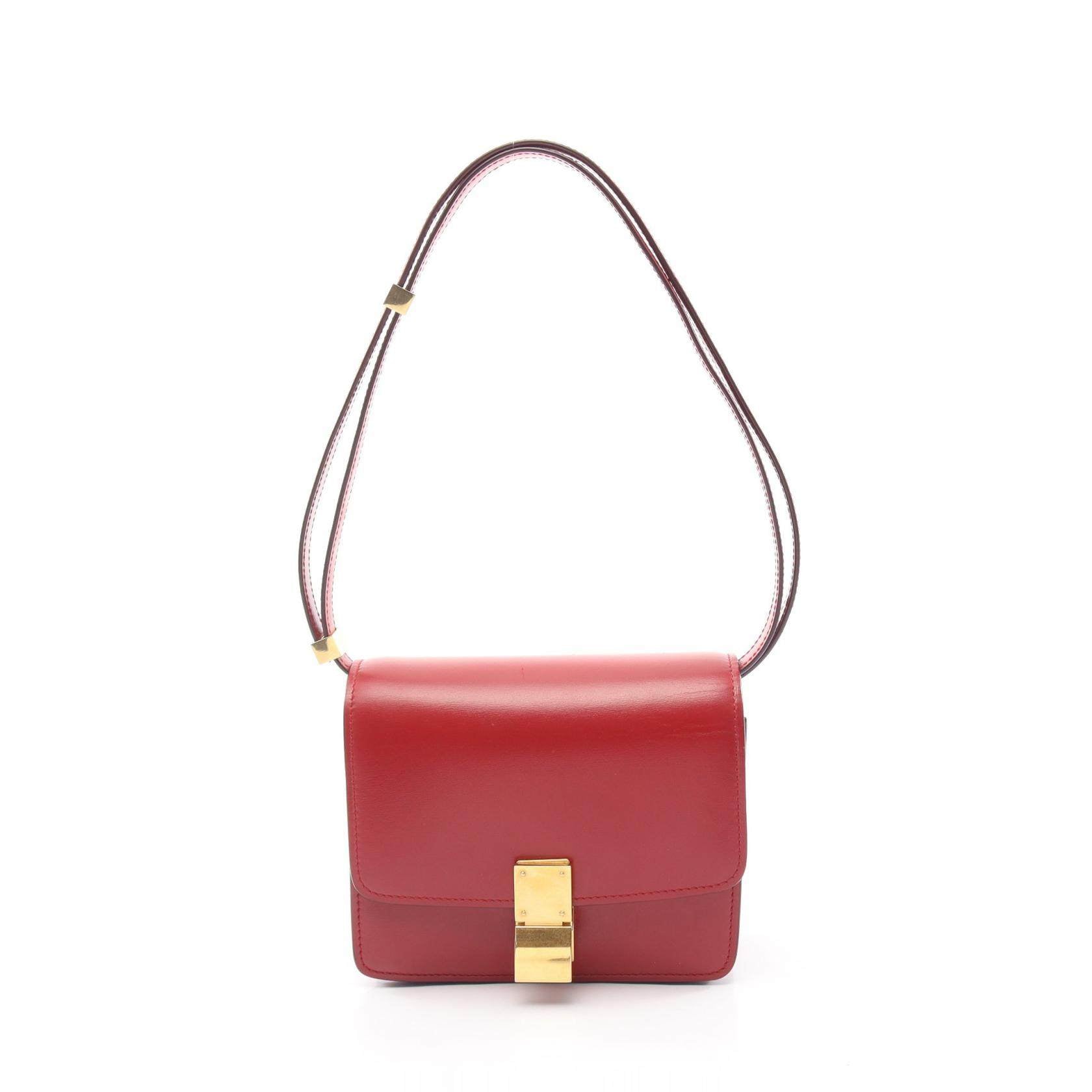 セリーヌ Classic Box レザーショルダーバッグ