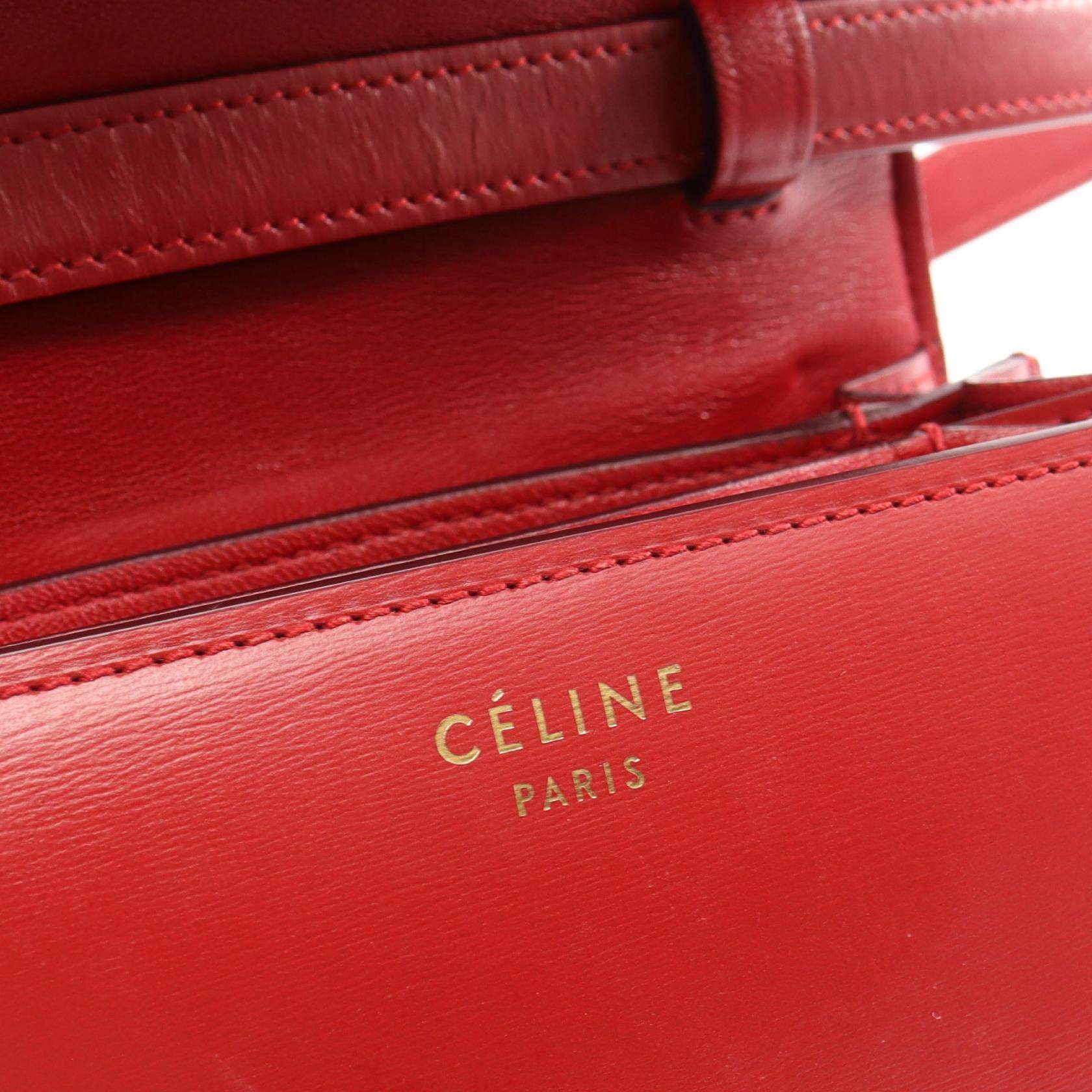 セリーヌ Classic Box レザーショルダーバッグ