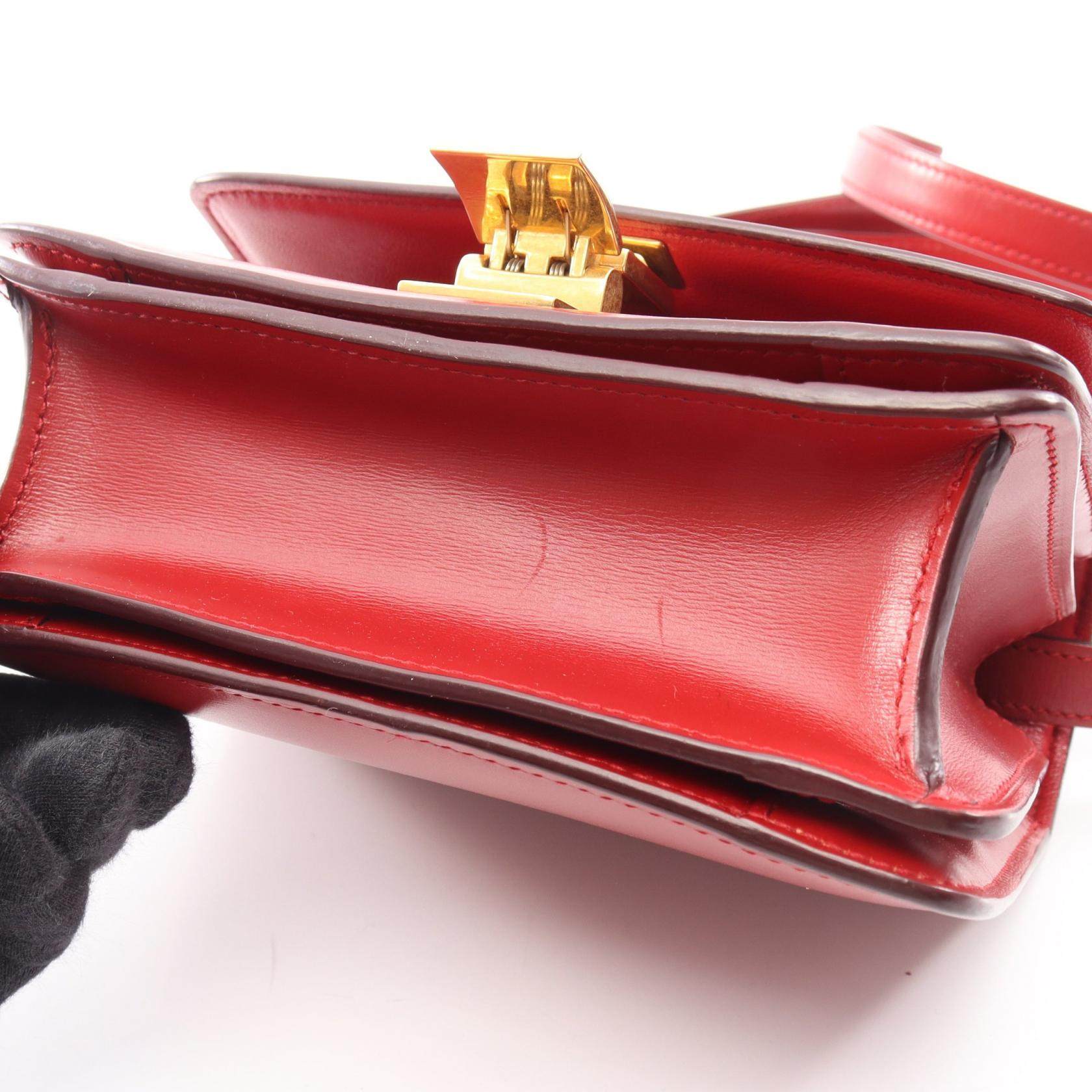 セリーヌ Classic Box レザーショルダーバッグ