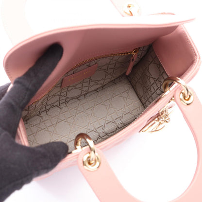 ディオール LADY DIOR MY ABCDIOR レザーハンドバッグ