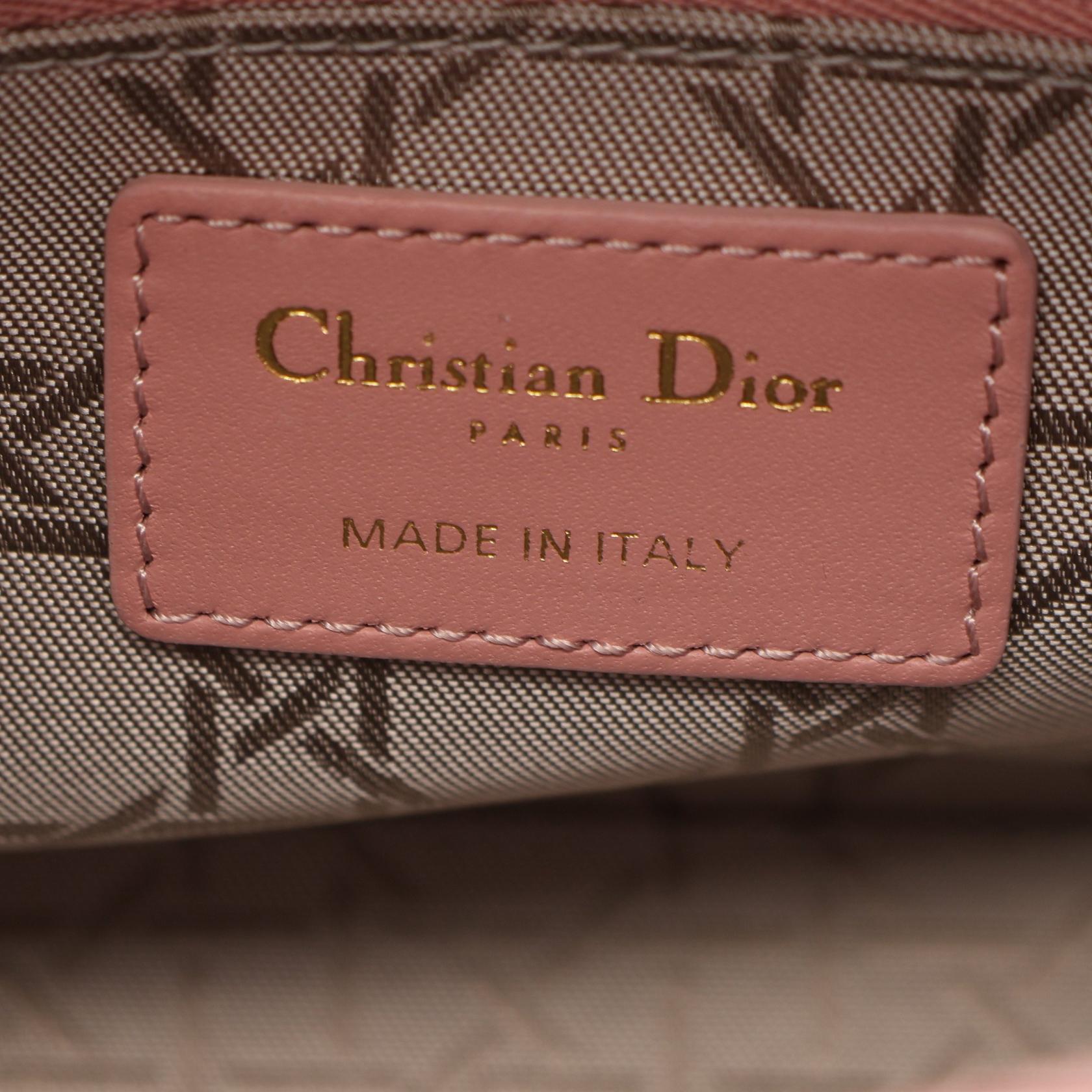 ディオール LADY DIOR MY ABCDIOR レザーハンドバッグ