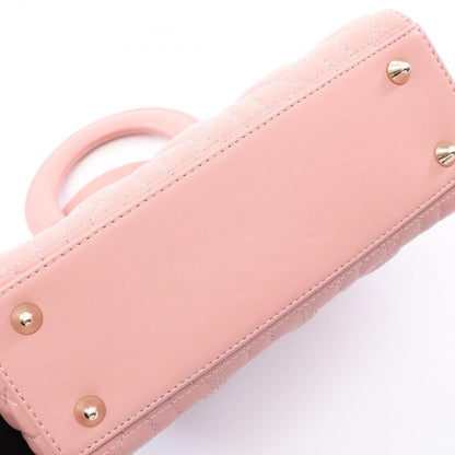 ディオール LADY DIOR MY ABCDIOR レザーハンドバッグ
