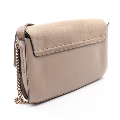 クロエ FAYE レザースエードショルダーバッグ
