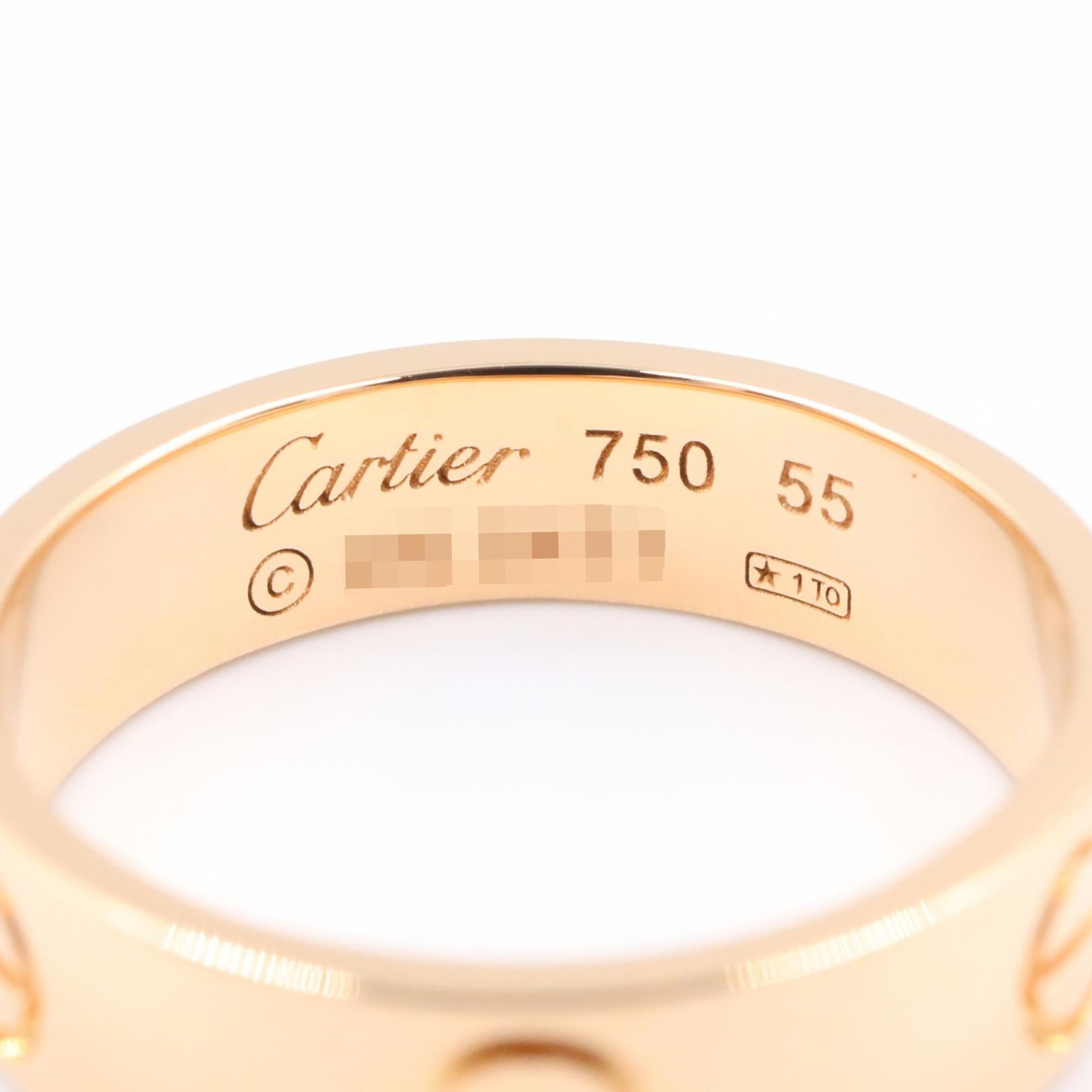 カルティエ ラブ Au750リング 14号