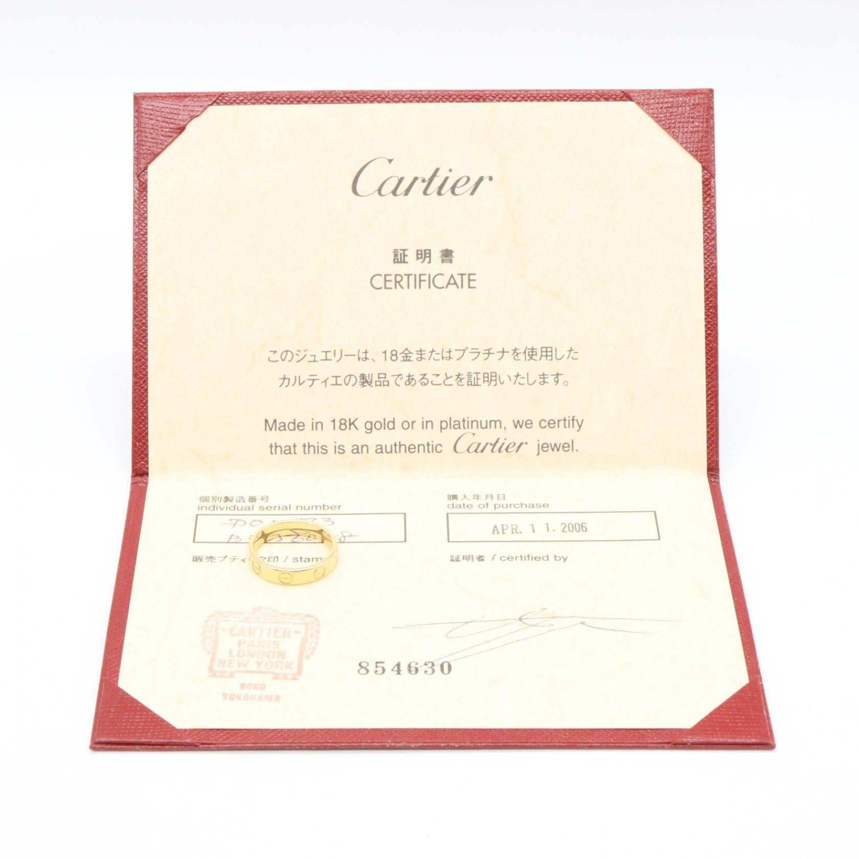 カルティエ ミニラブリング Au750 リング 7.5号