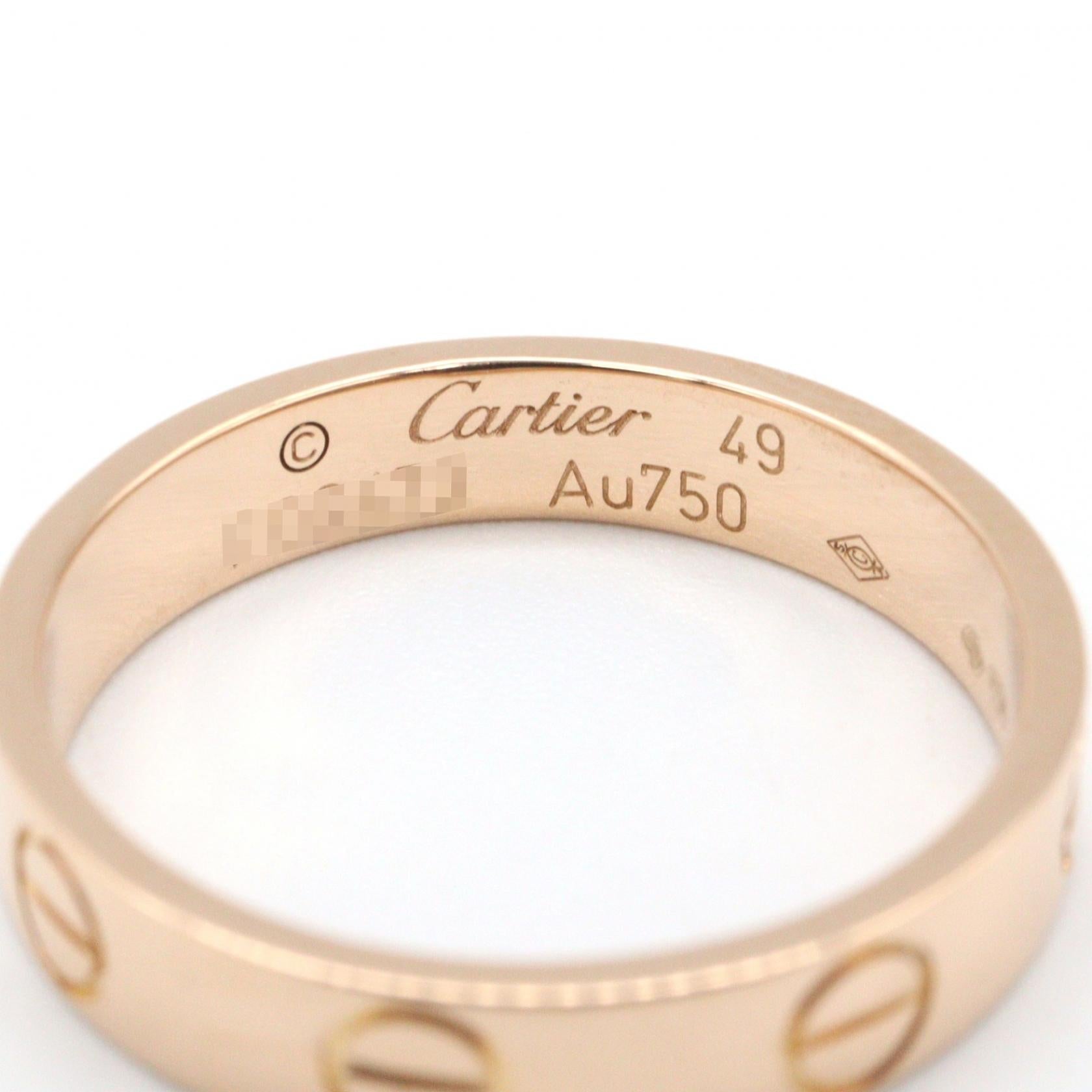 カルティエ ミニラブリング Au750 リング 8号