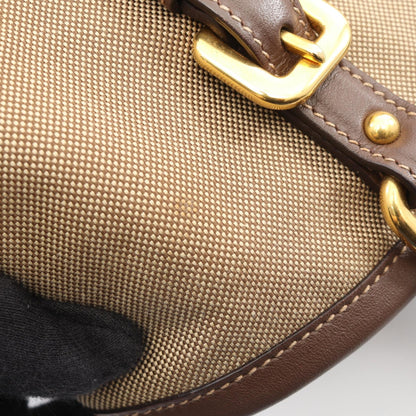 プラダ LOGO JACQUARD キャンバス レザー2WAYトートバッグ