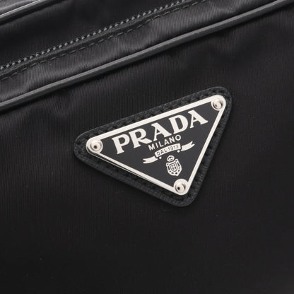 プラダ トライアングルロゴスタッズ ナイロンレザーウエストバッグ