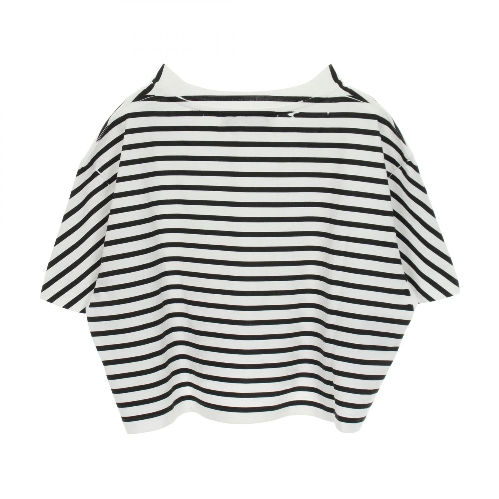 ミュウミュウ コットン クロップドTシャツ