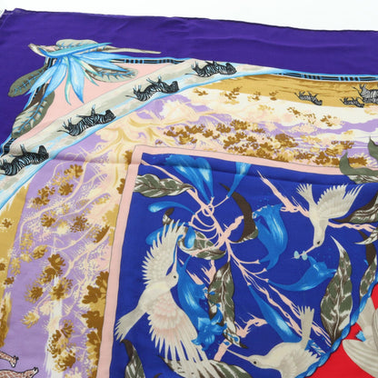 エルメス カレジェアン カレ140 TROPIQUES シルク カシミヤ スカーフ