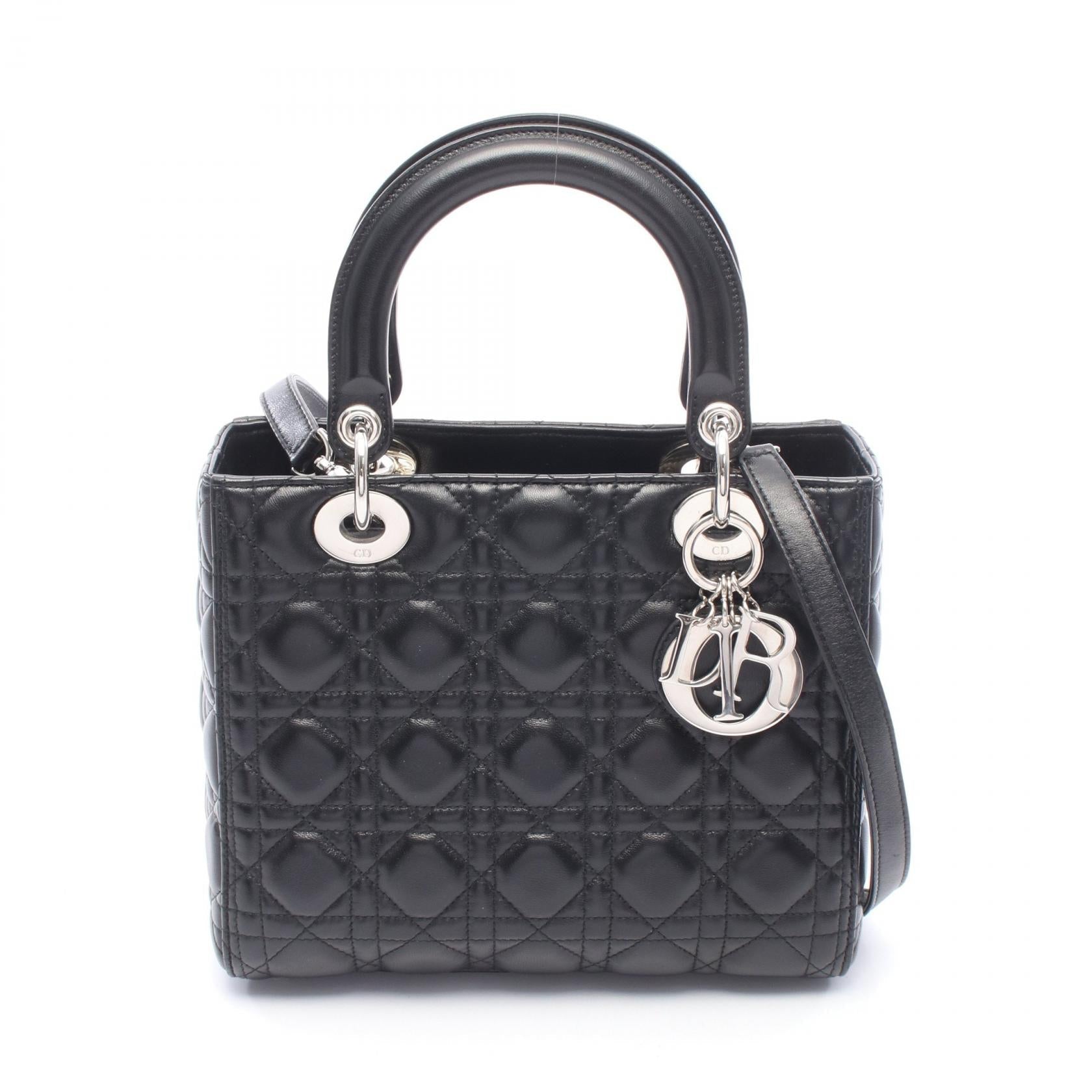ディオール LADY DIOR レザー2wayハンドバッグ