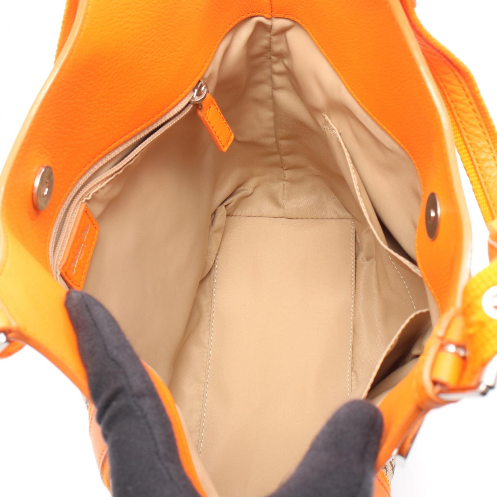 ディオール ストリートシック トロッター キャンバス レザー トートバッグ