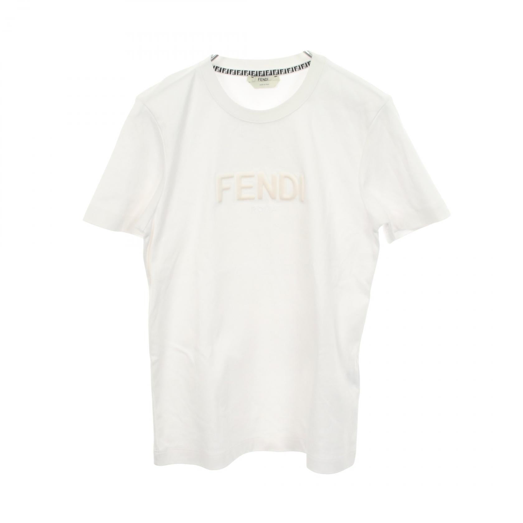 フェンディ エンボスロゴ コットン 半袖Tシャツ