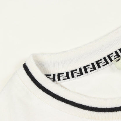 フェンディ ロゴ刺繍 コットン 半袖Tシャツ
