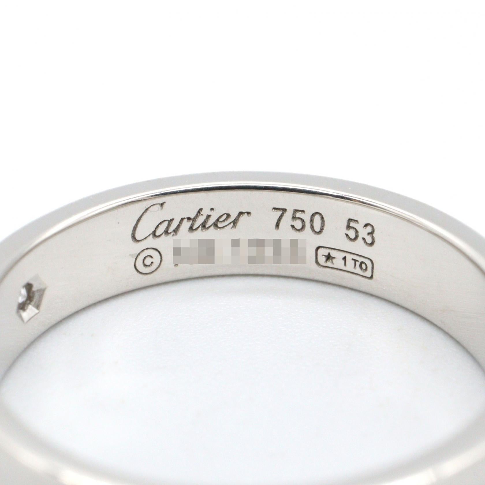 カルティエ ミニラブリング K18WG ダイヤモンド リング 13号