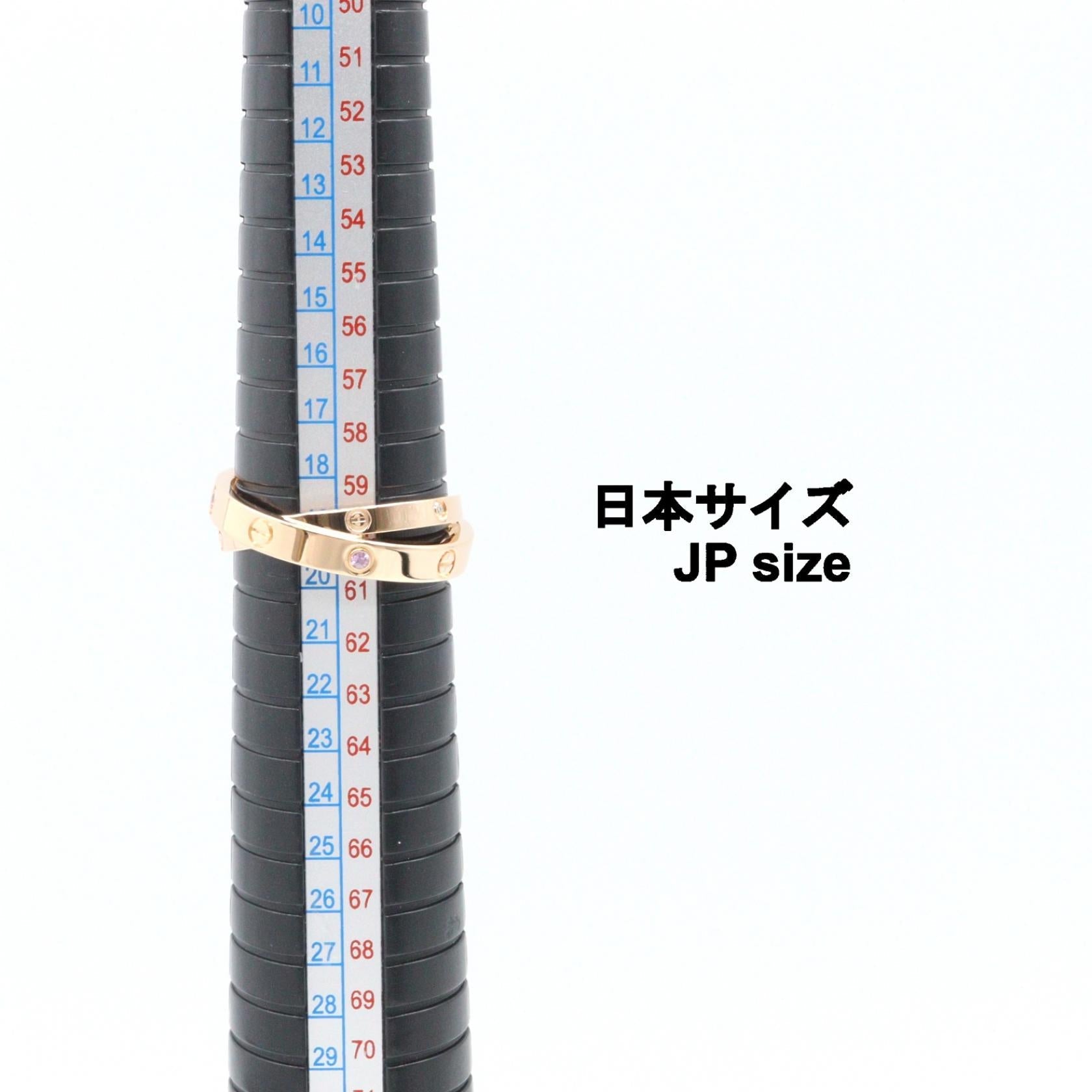 カルティエ ビーラブ K18ピンクゴールド ピンクサファイア ダイヤモンド リング 20号
