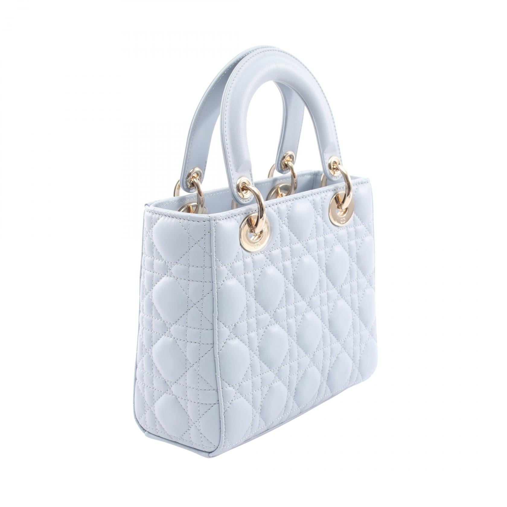 ディオール LADY DIOR MY ABCDIOR レザーハンドバッグ